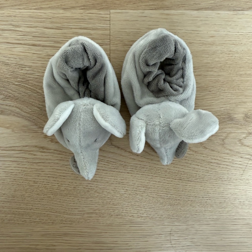 Cute Gray Elephant Baby Booties